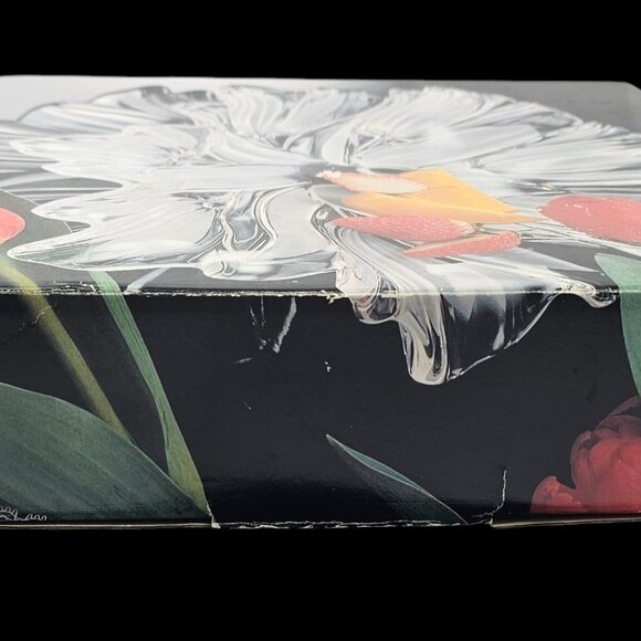 Mikasa Tulip Satin Frosted Flower Glass Crystal Dish Platter Heavy Centerpiece‎ - Picture 10 of 13
